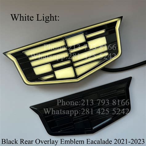 Dynamic Cadillac Escalade Light Up Emblem 2021 2023 Front And Rear