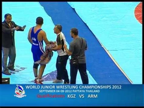 WORLD JUNIOR WRESTLING CHAMPIONSHIPS 2012 KGZ VS ARM YouTube