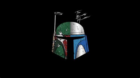 Minimalism Boba Fett Helmet Artwork Star Wars Star Wars Villains