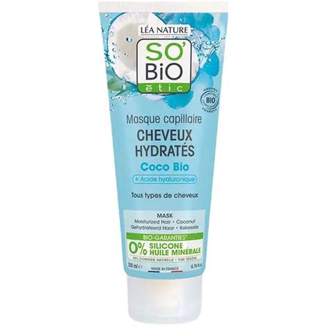 Masque Cheveux Hydrat S Coco Acide Hyaluronique So Bio Etic Ml