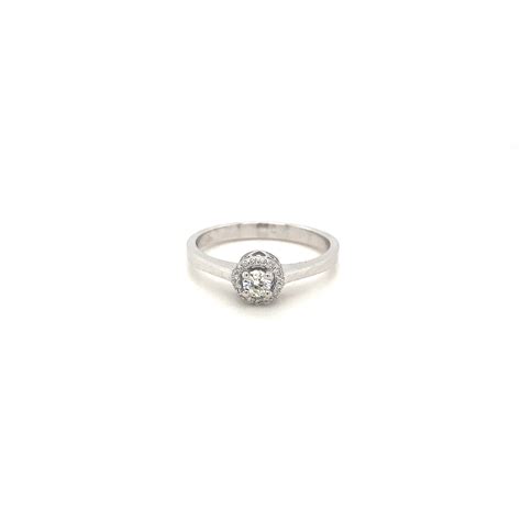 Ring Diamant Witgoud Solitaire Steen De Goud Winkel