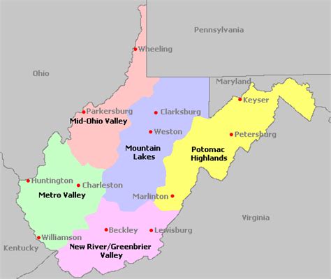 Map of West Virginia