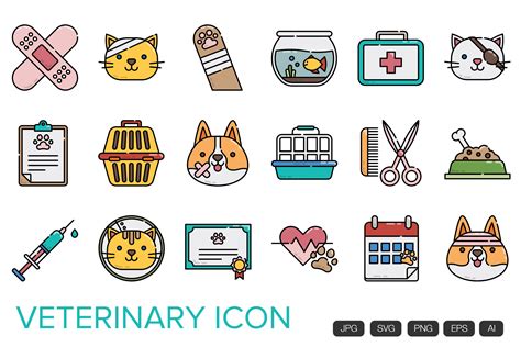 Veterinary Icon Bundle Graphic By Vintagiodesign Creative Fabrica