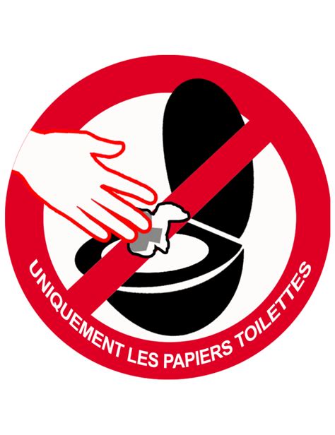 Ne Rien Jeter Hors Papier Toilettes Dans Les Wc Cm Sticker Autoc