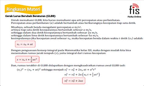 25 Latihan Soal Kinematika Gerak Lurus Untuk Menghadapi Ulangan Harian