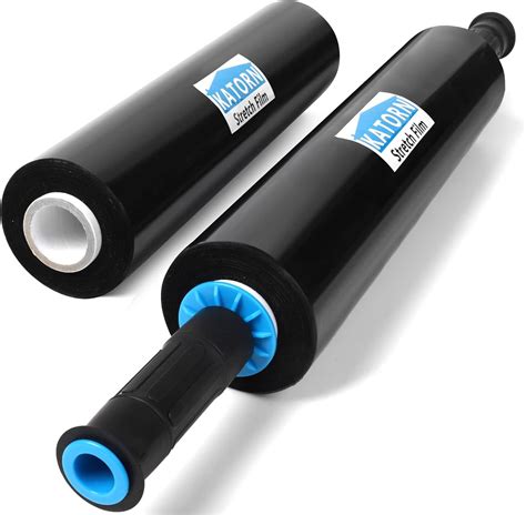 【2 Pack】katorn Stretch Wrap Film With Rolling Handles 15