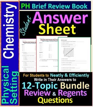 Topics Of Chemistry Answer Sheet Bundle Prentice Hall Brief Review Book