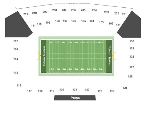 Yulman Stadium Seating Chart: A Visual Reference of Charts | Chart Master