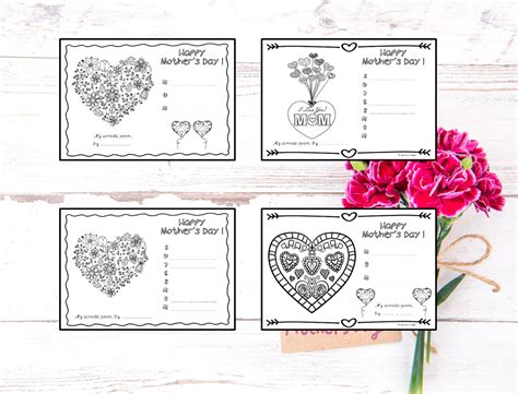 Mothers Day Coloring Acrostic Poem Worksheets