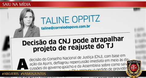 SAIU NA MÍDIA DECISÃO DO CNJ PODE ATRAPALHAR PROJETO DE REAJUSTE DO