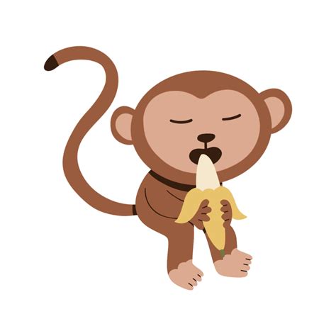 Monkey Eating Banana 48029106 Png