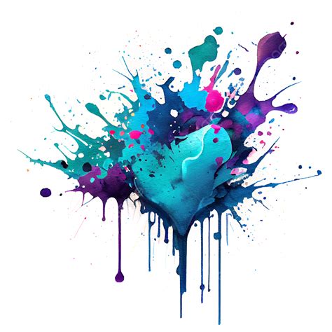 Blue And Purple Ink Splat Splashes Ink Splat Ink Splash Ink PNG