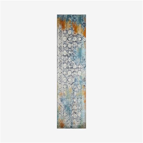 Westfield Claudine Runner Rug Grey Ivory Blue By Noori Rugs Fy