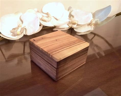 Walnut Ring Bearer Box Ring Box Wedding Engagement Ring Box Etsy