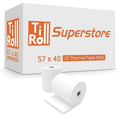 57 X 40 Thermal Credit Card Machine Till Roll Receipt Paper 1 Box 20