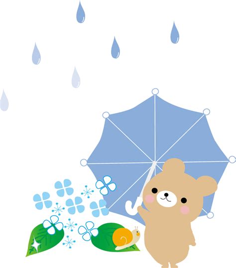 梅雨のイラスト（かさ）無料イラストフリー素材