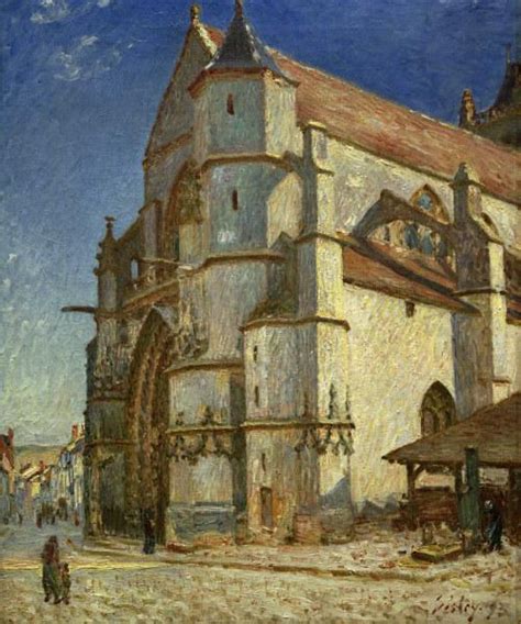 A Sisley Kirche von Moret Alfred Sisley als Kunstdruck oder Gemälde