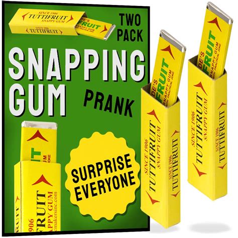 Amazon.com: Adams Pranks and Magic - Snapping Gum Prank - Classic Novelty Prank Toy - 2 Pack ...