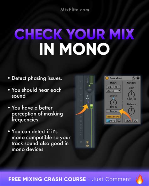 Free Mixing Crash Course Mixelite Free Course Mix Check Mono