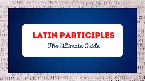 Latin Participles The Ultimate Guide For Students