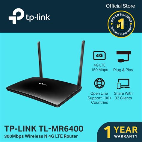 TP Link TL MR6400 300Mbps Wireless N 4G LTE Router Open Line TP