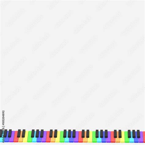 piano keyboard in rainbow colors Stock Illustration | Adobe Stock