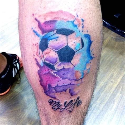 Tatuaje Balon De Futbol Tobillo