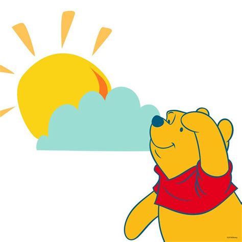 A Winnie The Pooh Bear Blowing Out The Sun