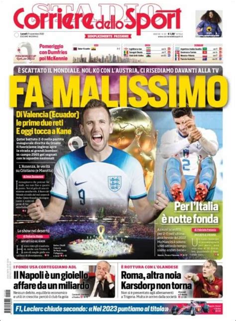 Periódico Corriere Dello Sport Italia Periódicos De Italia Edición