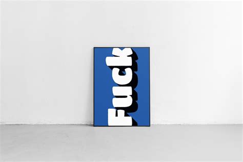 Fuck Profanity Poster Funny Printable Wall Art Fuck Wall Art Typography Word Art Poster