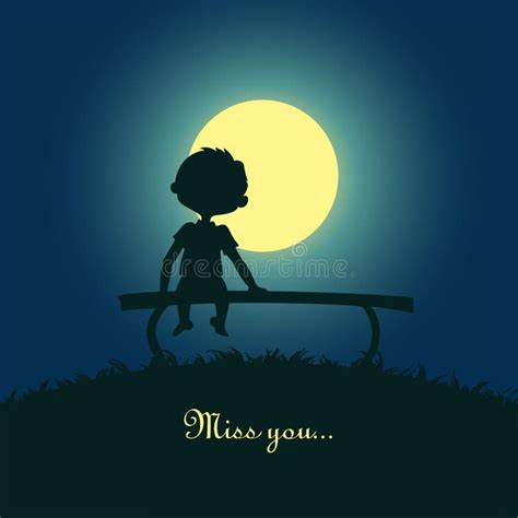 Boy Sitting Lonely In The Moonlight Royalty Free Stock Photo - Image: 29333725