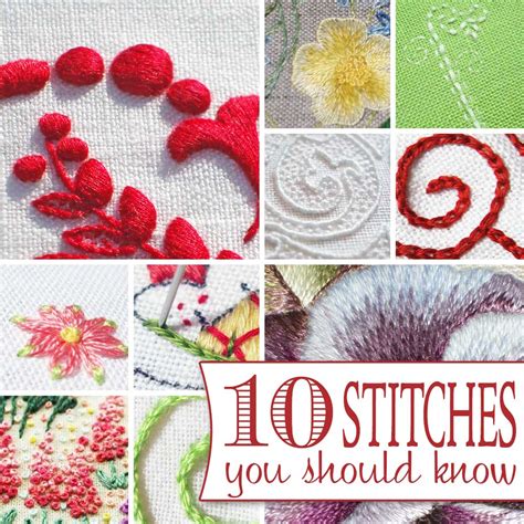 Embroidery Stitches With Pictures | Hand Embroidery