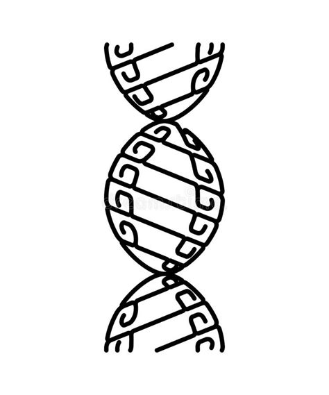 Abstract DNA Strand Symbol Isolated On White Background Vector