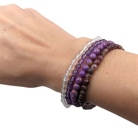 Bracelets Pierre Violette Chakra Couronne Garaulion