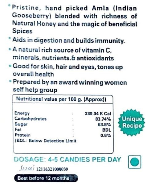 Amla Honey Candy 500 Gm Price Uses Side Effects Composition