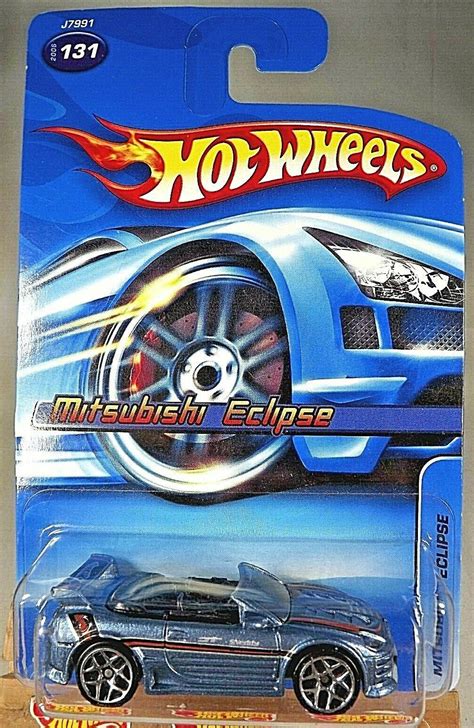 Hot Wheels Collector MITSUBISHI ECLIPSE Silver Blue W Chrome Y Spoke Contemporary