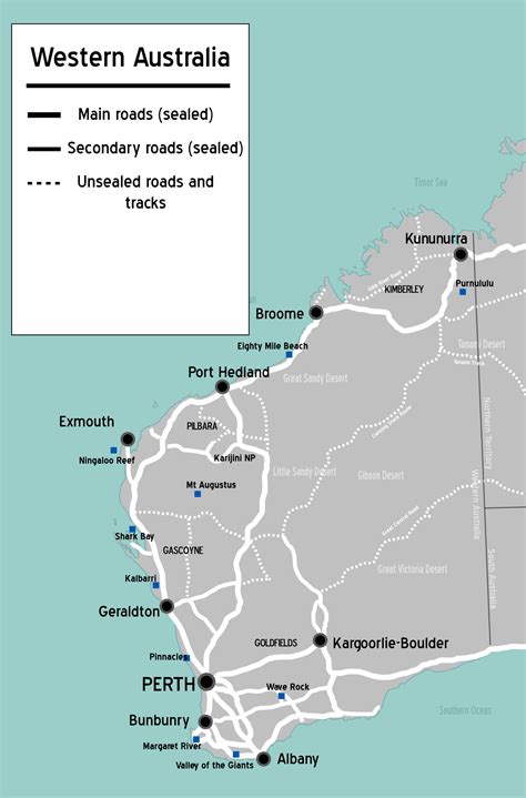 Western Australia Map - MapSof.net