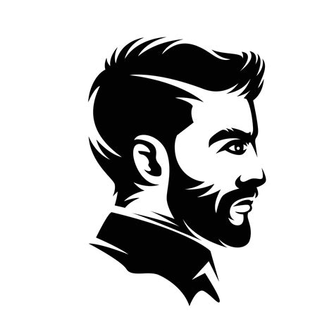 Barbershop Men Haircut Illustrations From The Side Vector Art