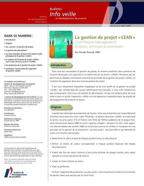 PDF La Gestion De Projet LEAN DOKUMEN TIPS