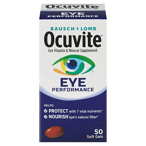 Ocuvite Eye Performance Vitamin And Mineral Supplement Contains Zinc