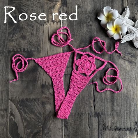 Crochet Brazilian G String Bottom Miami Teeny Weeny Bikini