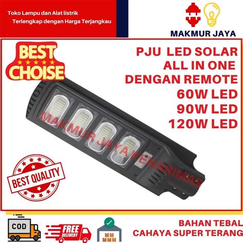 Jual Lampu Jalan Pju Led Solar Cell All In One W W W W Watt