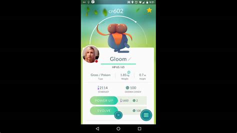 Evolving Gloom Into Vileplume Pokemon Go Evolutions Youtube