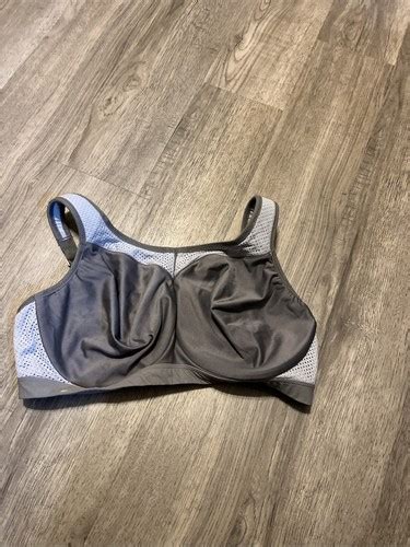 glamorise sport  sports bra gray underwire high impact  closure