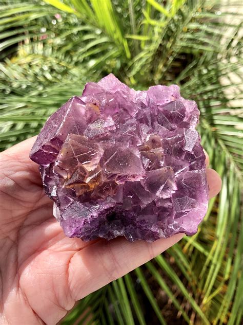 Beautiful Illinois Purple Fluorite Cubic Purple Fluorite Specimen From