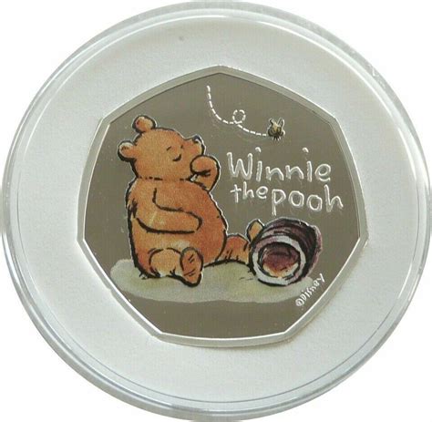 2020 Winnie The Pooh 50p Silver Proof Coin Box Coa