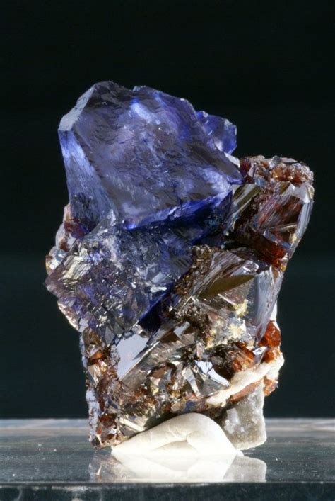 Stunning Purple Fluorite Crystals with Sphalerite Specimen