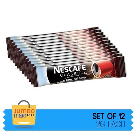 Nescafe Classic Sticks Instant Coffee Double Filter G Set Of