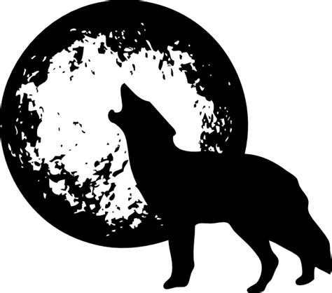 Wolf Howling At Moon Clip Art At Vector Clip Art Online Royalty Free And Public Domain