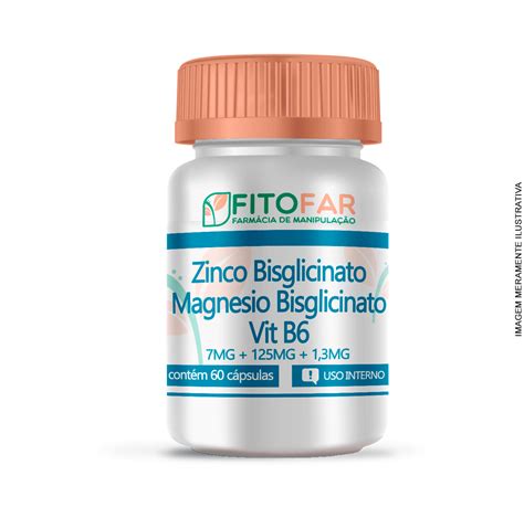 Zinco Bisglicinato 7MG Magnesio Bisglicinato 125MG Vit B6 1 3MG